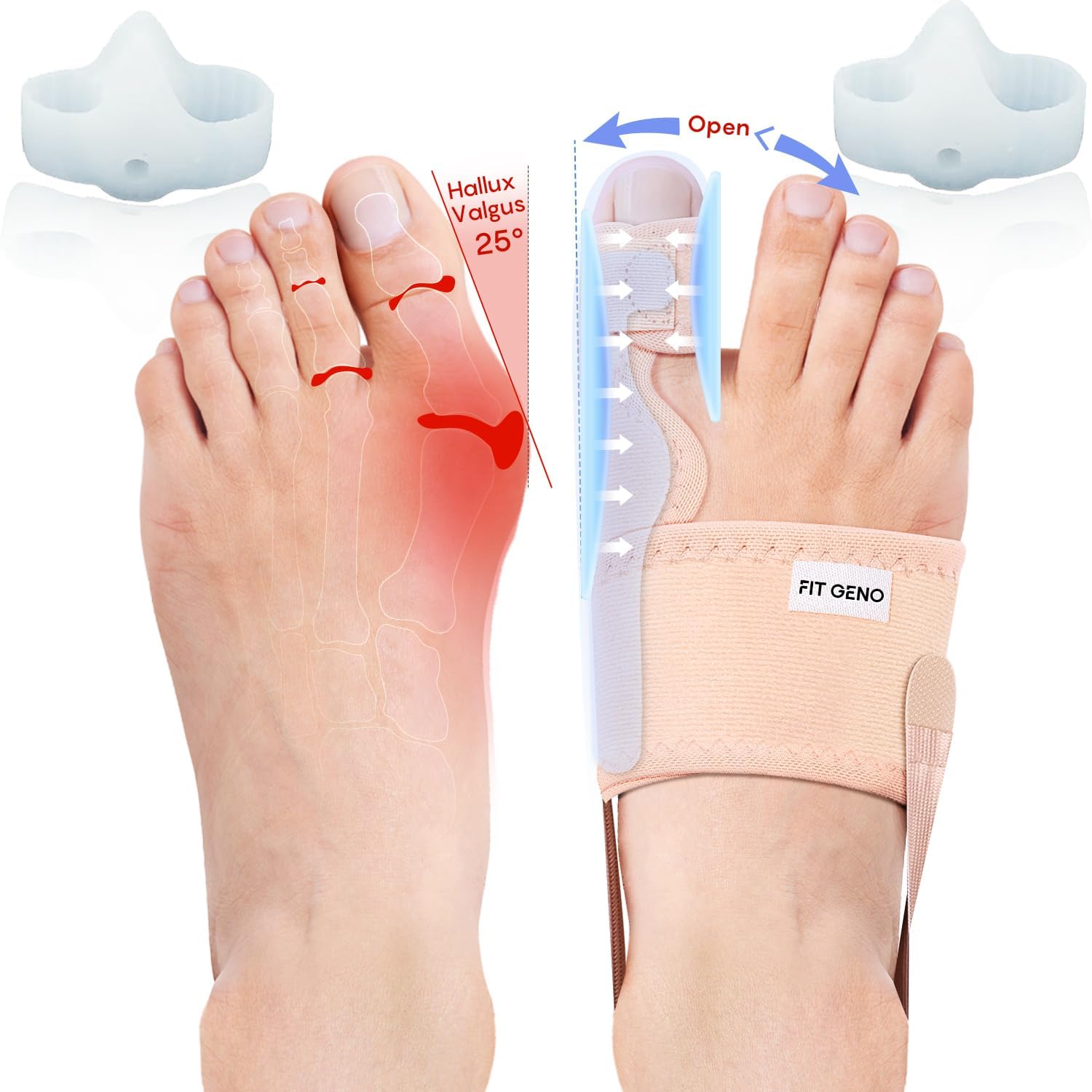 Dr. Scholl's BUNION RELIEF & TOE CORRECTOR // Massaging Gel