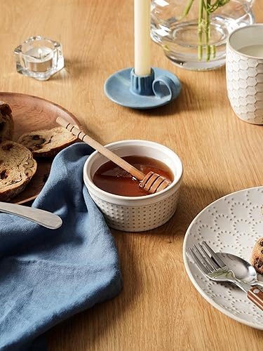 Vista 51 de LE TAUCI Ramekins - Juego de 4 recipientes de cerámica para almacenamiento de alimentos, 4.2 pulgadas, juego de ramikin para creme brulee, soufflé