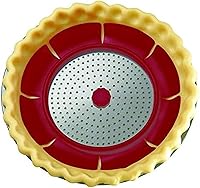 Chicago Metallic Pie Weight for Blind Baking - Perforated Silicone & Steel, Even Crust, 9-11 Inch Pies