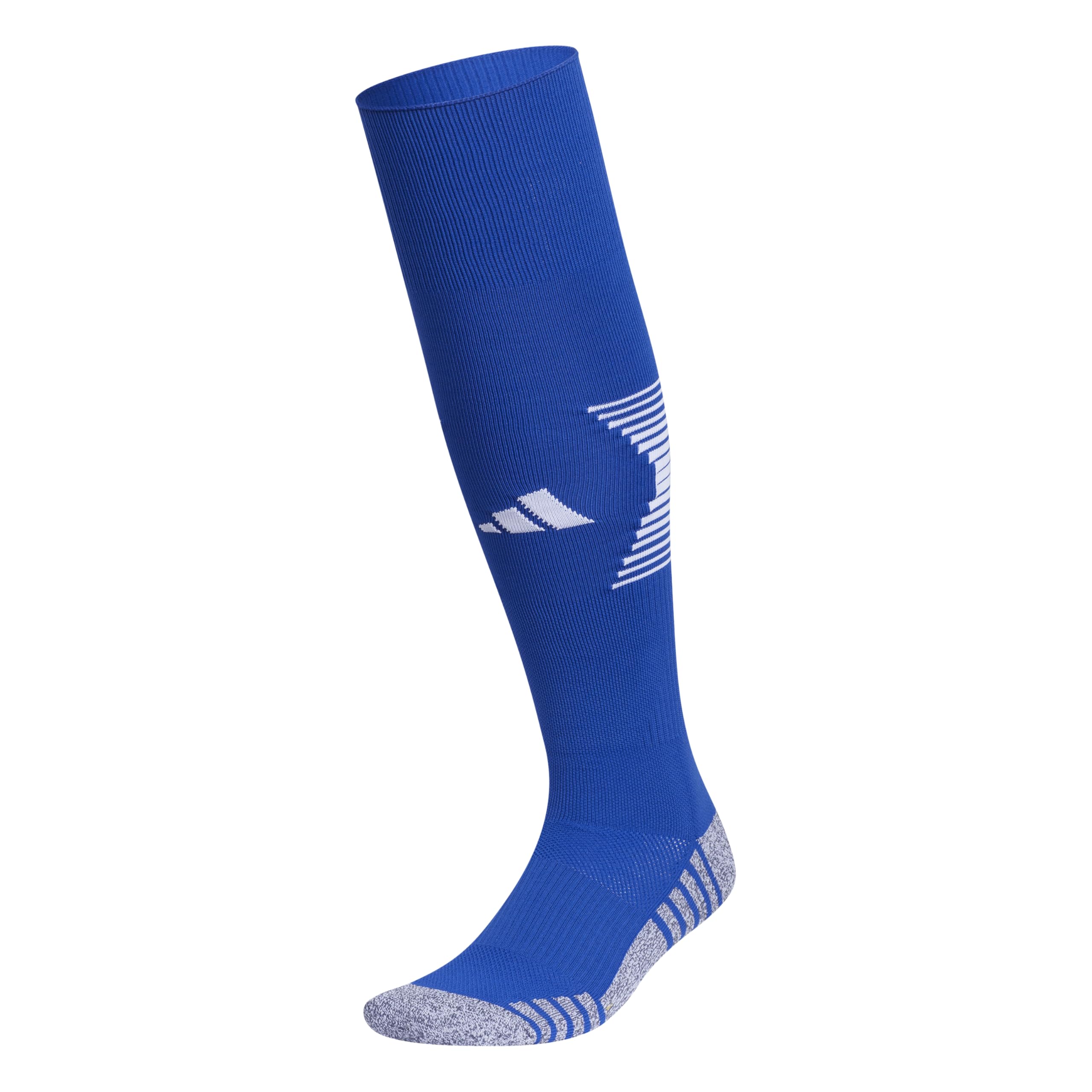 adidas Team Speed 3 Soccer Socks (1 Pair), 4/Royal Blue/White, Large