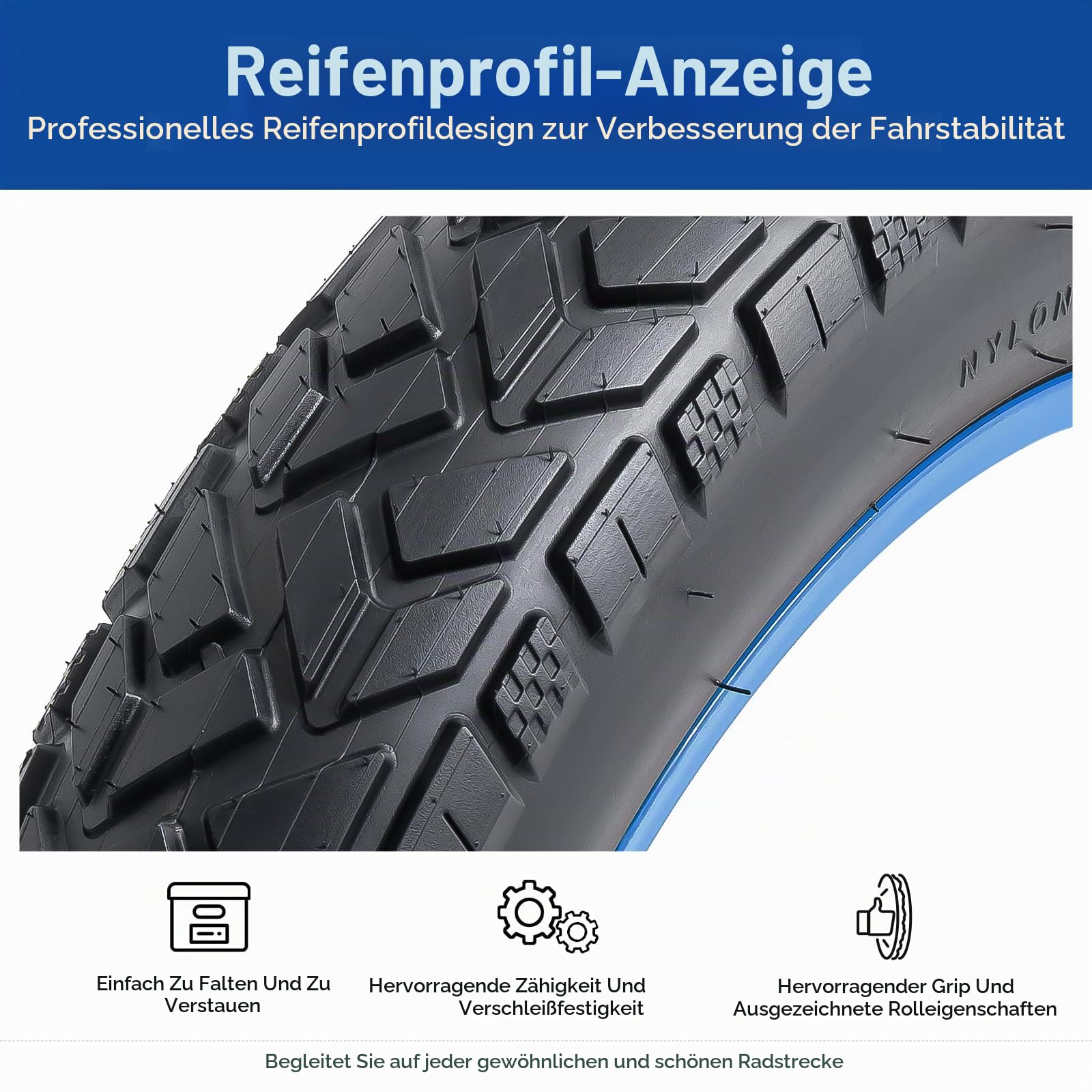 26x4.0 Reifen 100/102-559 Fahrrad Mantel, 26 Zoll Fat Fahrradreifen Faltbar passend für 26x3.80 26 x 4.0 MTB/City/Rennrad Fahrrad Reifen Ersatzrad