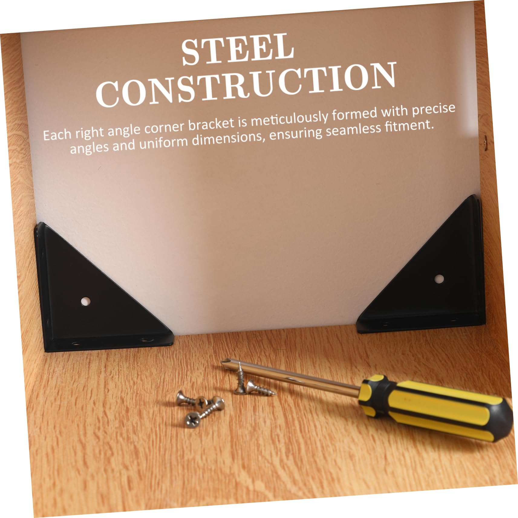 IWOWHERO 10pcs Triangle Shelf Brackets Metal Corner Brackets Robust Construction Precision Made for Cabinet Furniture Reinforcement