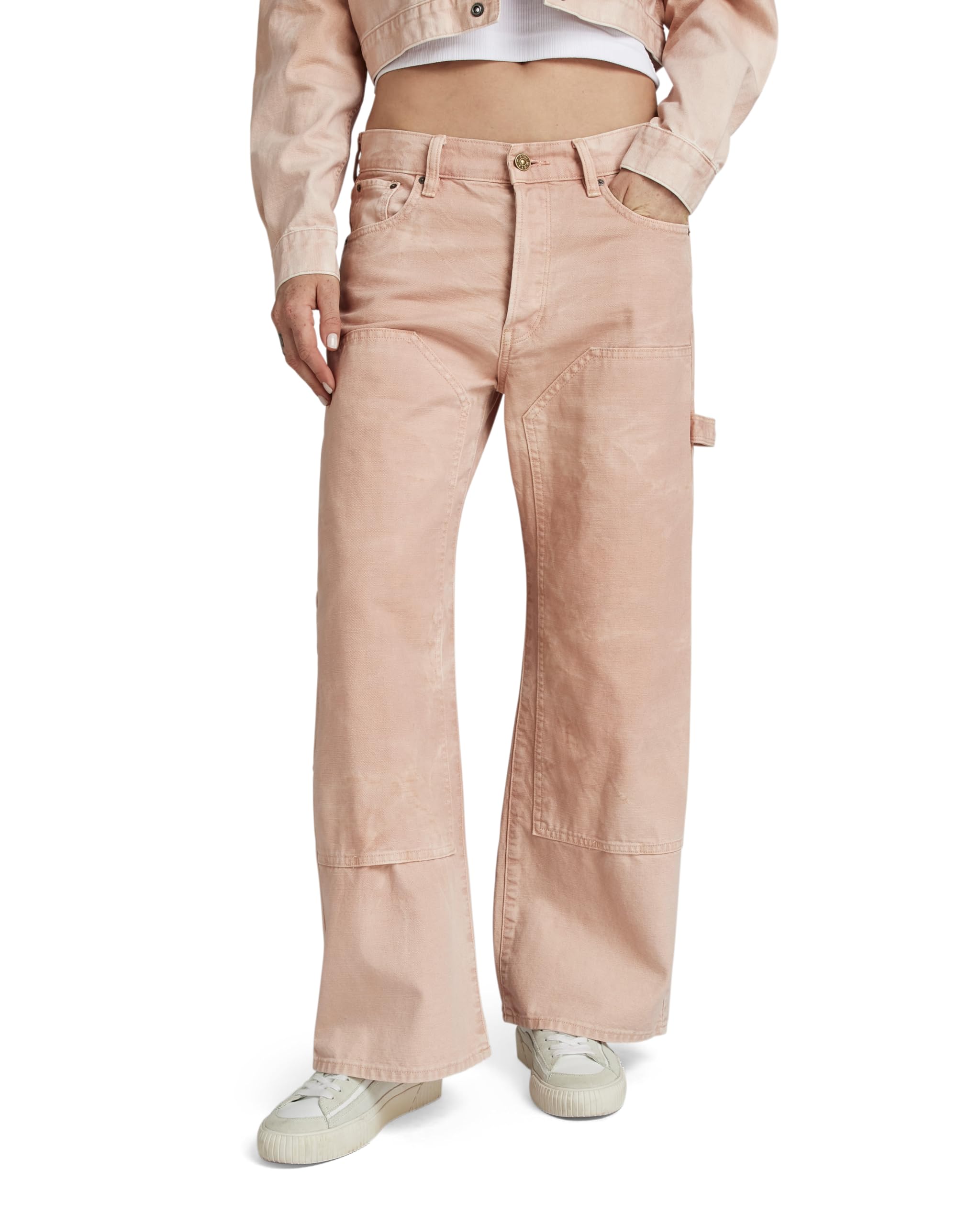 G-Star Women's Bowey 3D Carpenter Loose Jeans, Beige/khaki (sun faded rugby tan gd D24354-D491-G551), 32W / 34L