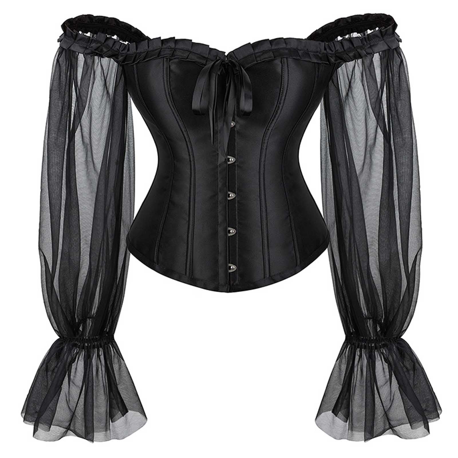 Corsetti Donna Eleganti, Corsetto Donna Halloween | Corsetto tradizionale europeo per bustino modellante in raso con stecche modellante monospalla design elegante