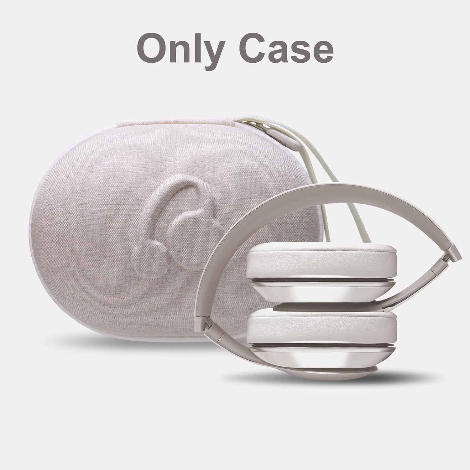 LTGEM Headphones Carrying Case Compatible with Beats Studio Pro, Solo 4, Studio 3, Solo 3, Solo 2 Over-Ear Headphones, Khaki