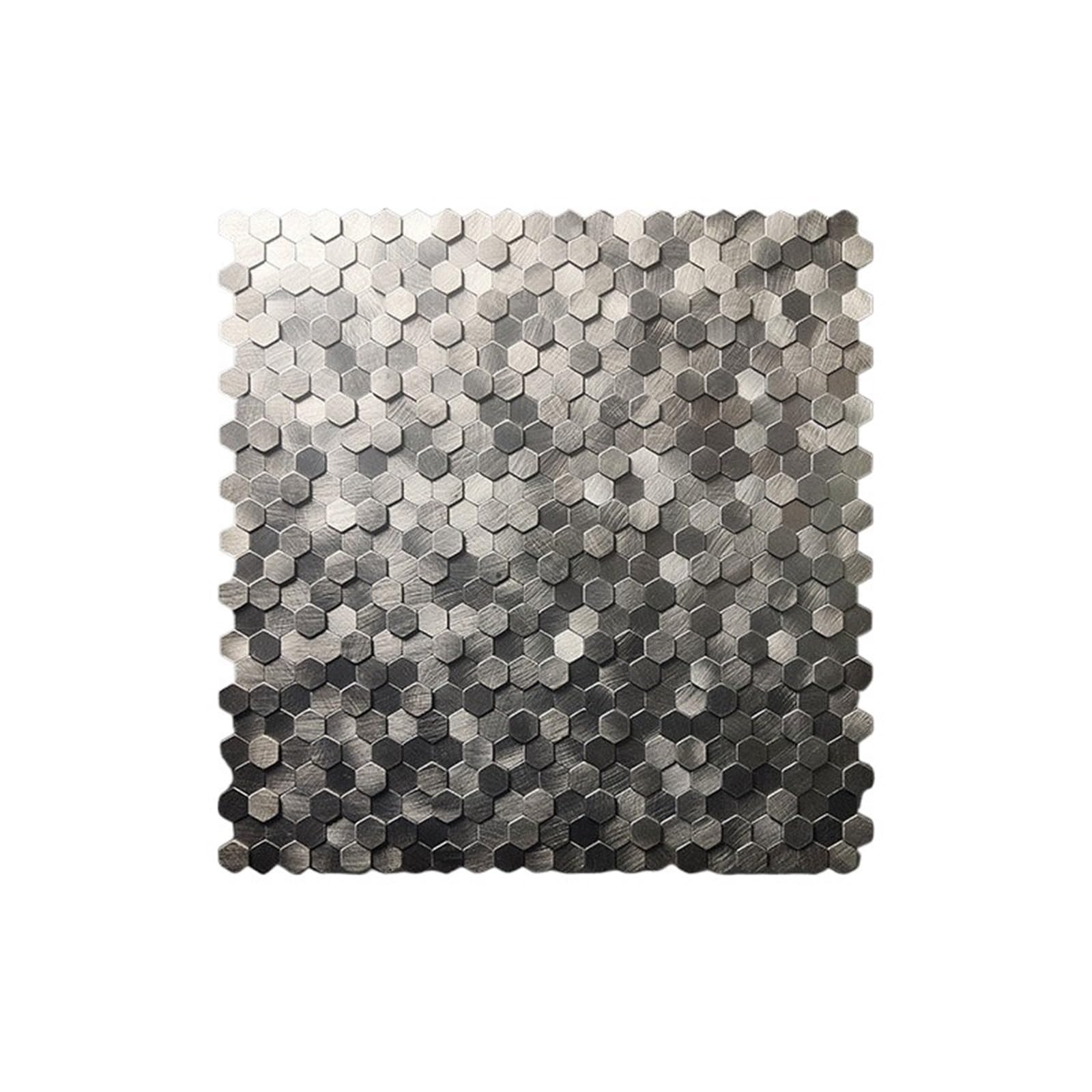 Metal splashback 3D Metal Mosaic Tile Peel and Stick Self Adhesive Backsplash Wall Sticker Uneven Surface Culture Stone Look Decor(ColoB)