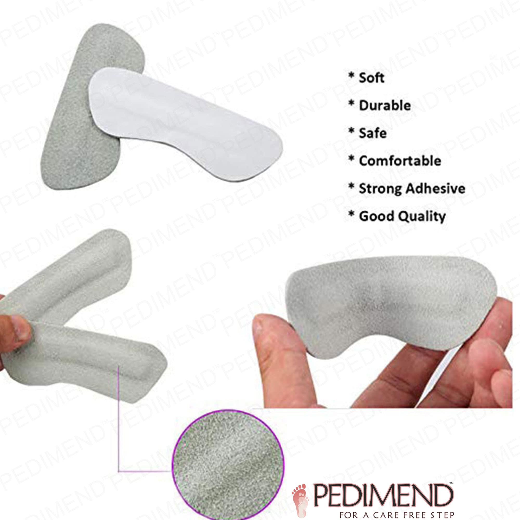 Pedimendtm 2 paia autoadesivo Heel Grips | scarpe in pelle tacco filler impugnature per Snug Fit | stop piedi tacco sfregamento e scivoli | per uomini e donne