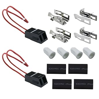 ERR117 Range Burner Receptacle Kit for Whirlpool Kenmore Frigidaire Stove, 330031 Surface Element Plug-in Block Kit Replaces WB17X210 5303935058 814399 WB17X5088 Set of 2