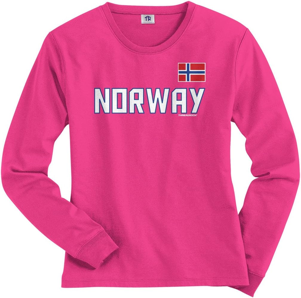 Threadrock Women's Norway National Pride Long Sleeve T-Shirt