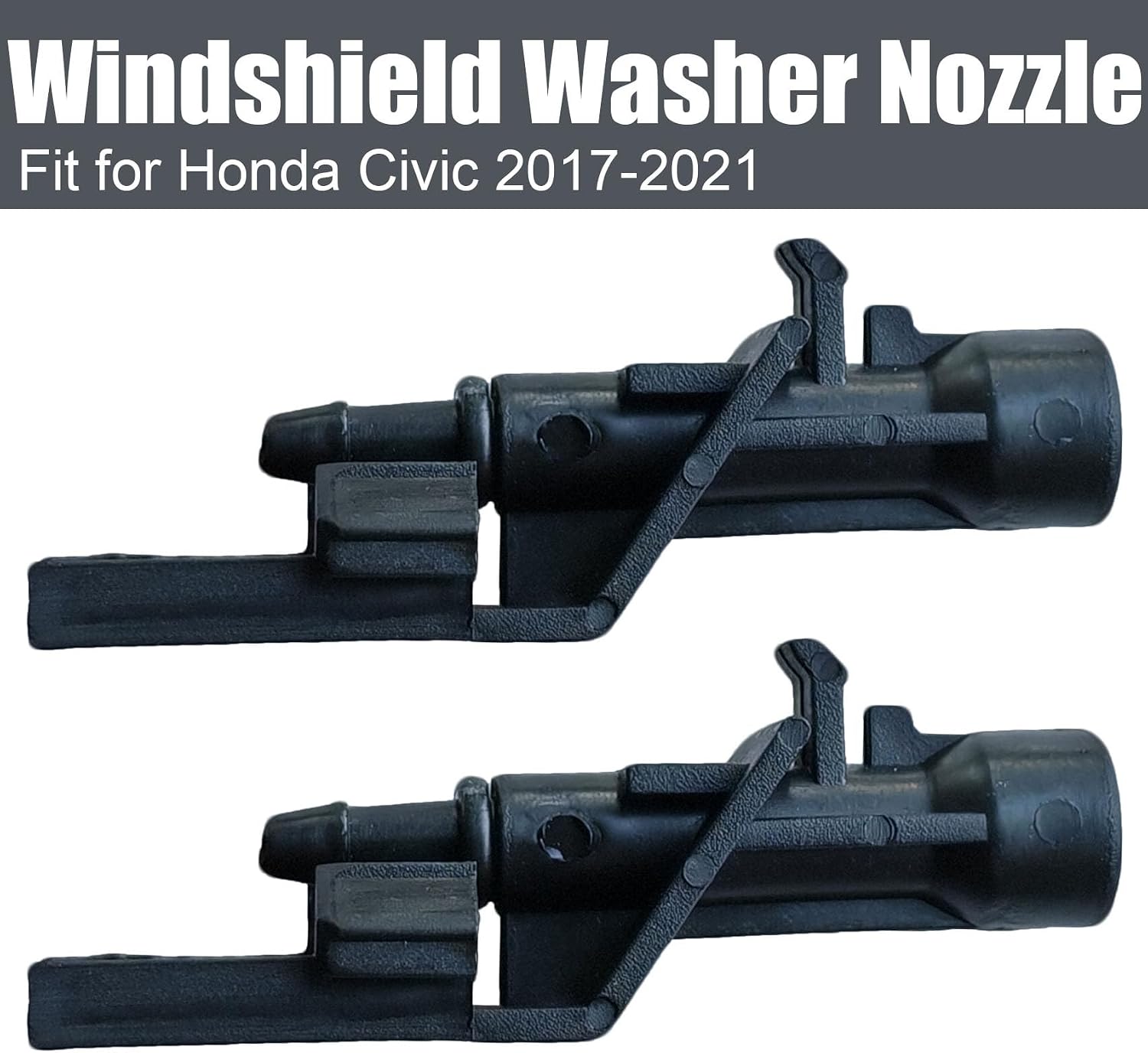 2PCS Front Windshield Washer Nozzle Jet Sprayer Kit Fit for Honda Civic 2017-2021, 76810-TGG-E01 Sprayer Windshield Nozzle Washer Jet