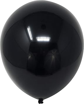 Allgala 100 Count 9 Inch Helium Grade Premium Latex Balloons for Birthday Feliz Cumpleanos Baby Shower Engagement Party Wedding Decorations-Black-BL52102
