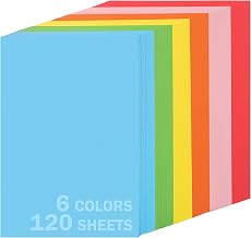 Carton coloré A4 6 couleurs 120 feuilles 120gsm 21×29,7 cm papier carton