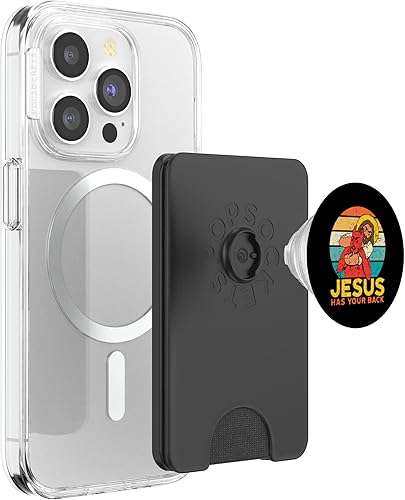 Miniatura 9 de Jesús tiene tu espalda Jiu Jitsu Retro Christian Funny Meme PopSockets PopGrip intercambiable