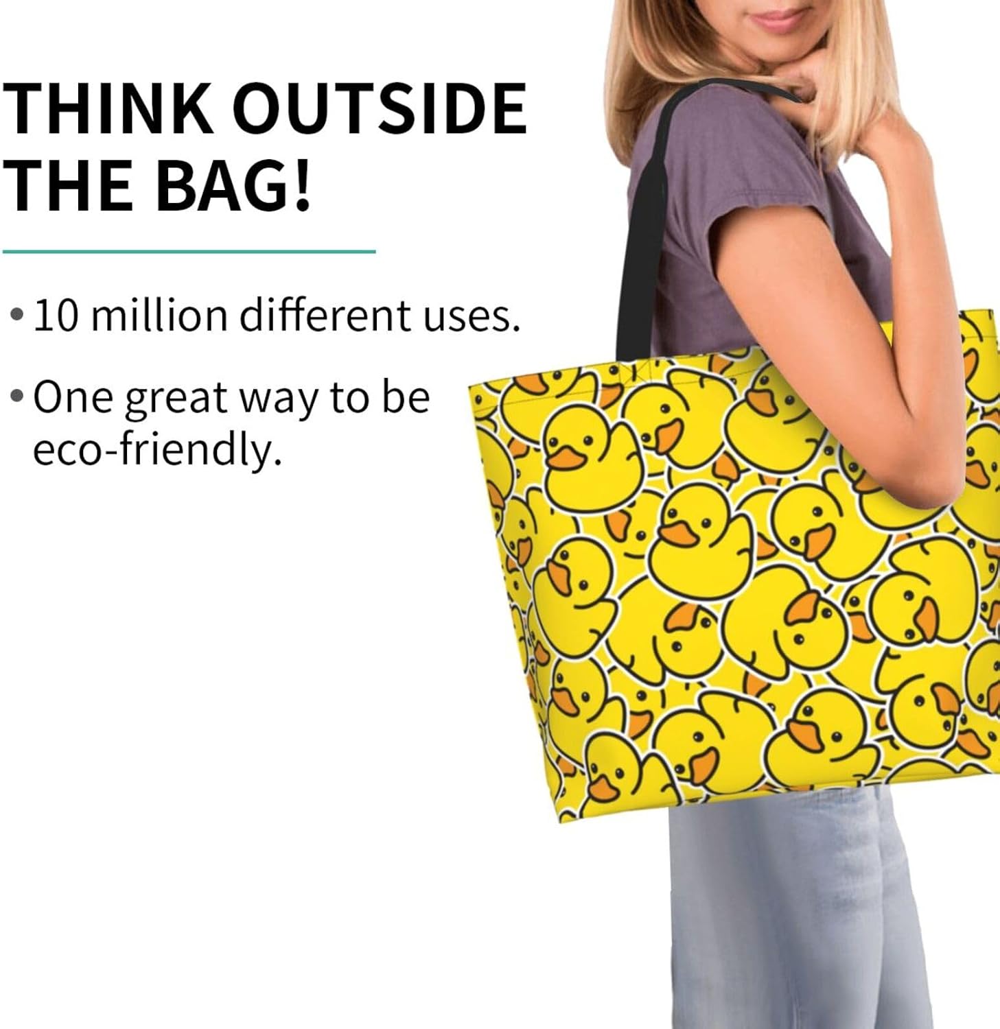 Thanksgiving Turkey Tote Bag Casual Portable Shoulder Bags Reusable Handbag For Women Travel Shopping image 2