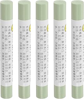 uxcell Furniture Repair Crayons, 5Pcs - Wood Wax Filler Stick, Furniture Markers Touch Up - for Scratches Holes Tables Desks Wooden Floors Cover Ups, Oil Blend Green