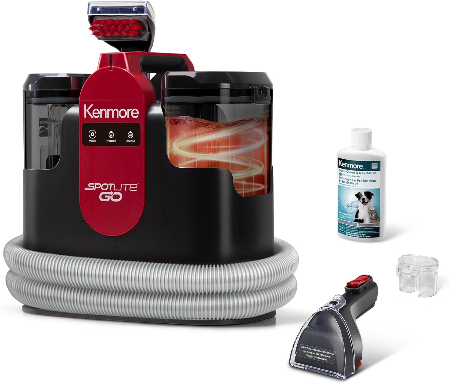 Kenmore KW1050 Portable Heated Carpet and Upholstery Spot Cleaner, 16Kpa Power Suction with Versatile Tools