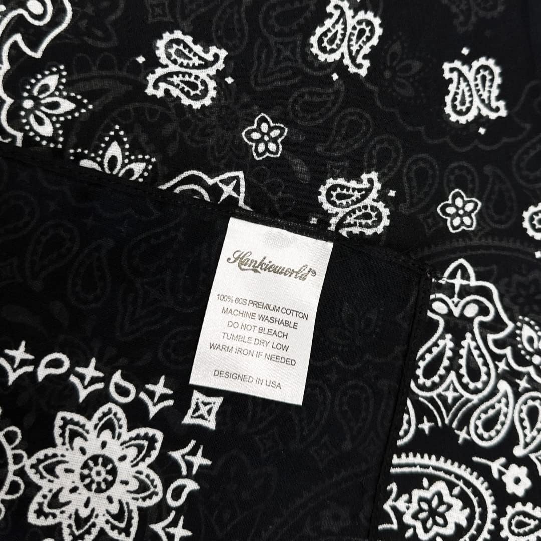 Bandanas Gift Set 12 Pack Soft Thin Handfeel Cotton Bandanna Scarf for men