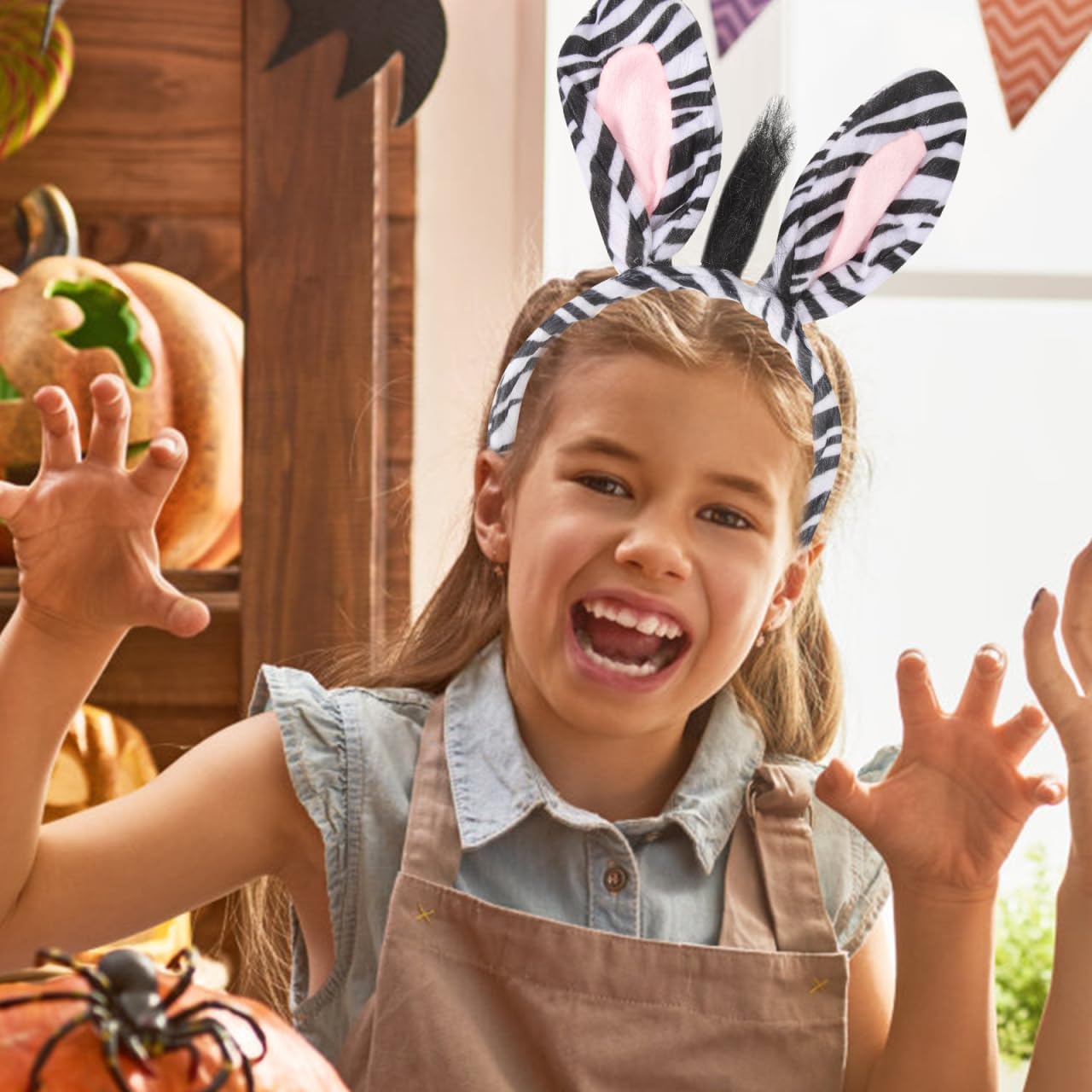 Adult Zebra Costume Set for Men - Complete with Zebra Ears Headband - for Cosplay Halloween and Jungle Parties Unique Animal Themed Fancy Dress Kit for Party Wear and Wildlife - Image 4