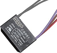 Vista 9 de HQRP Condensador compatible con ventilador de techo Hampton Bay 4uf+5uf+6uf de 5 cables CBB61 con certificación UL