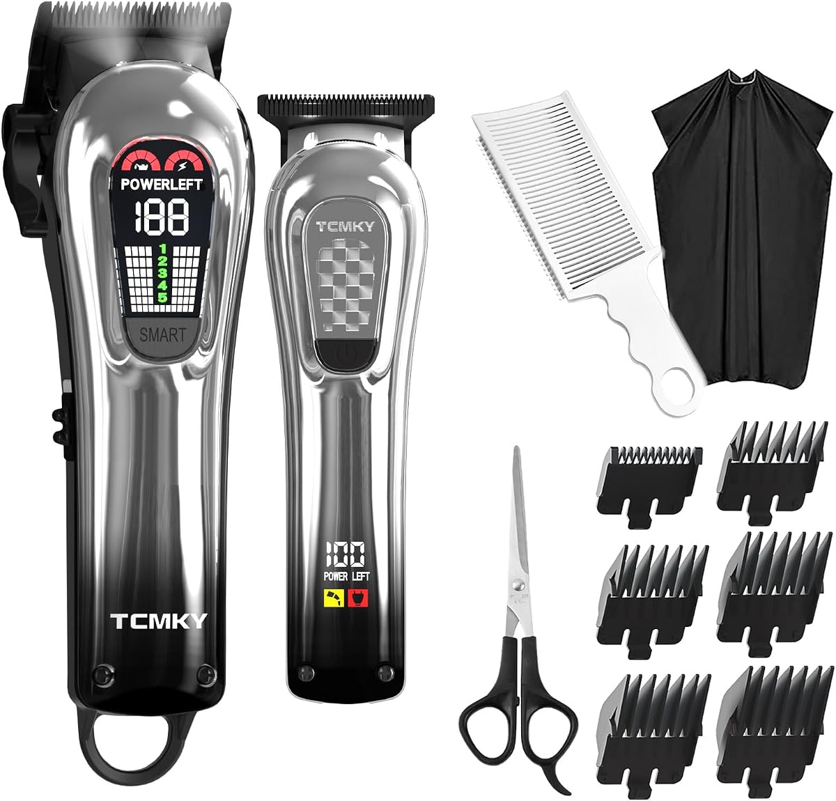 TCMKY Cortapelos para Hombres, Juego de Cortapelos y Recortadoras Profesionales, Cortapelos Inalámbricos para Corte de Cabello, Recortadora de Barba, Cortapelos de Peluquero, Afeitadora Eléctrica Recargable