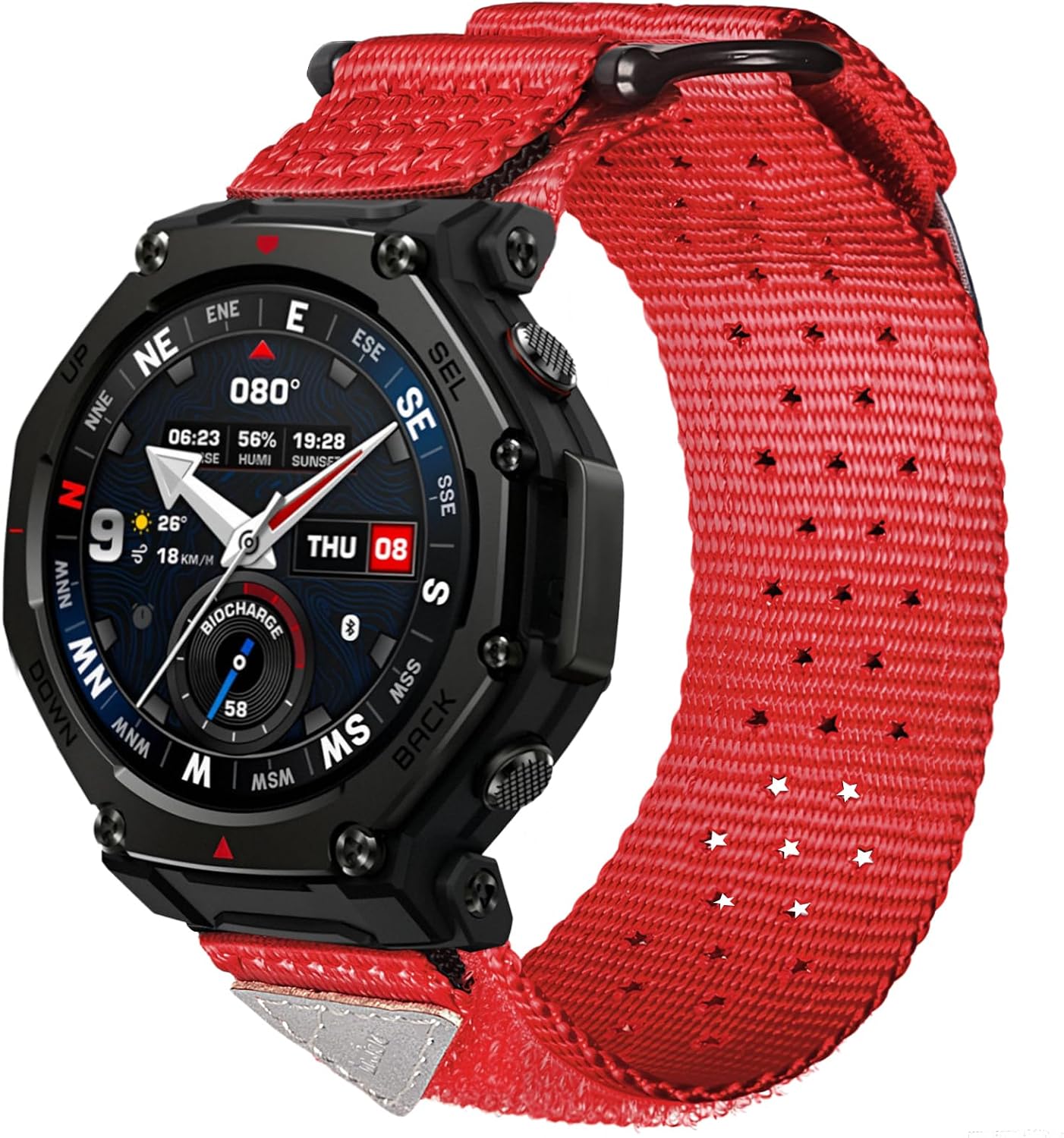 22/20mm Quick-Release Premium Nylon Band Compatible with Amazfit T-Rex 3 Pro 48mm/44mm,Durable Hook & Loop Strap Outdoor Sport Wristband.(NO Fit Amazift T-Rex 3)