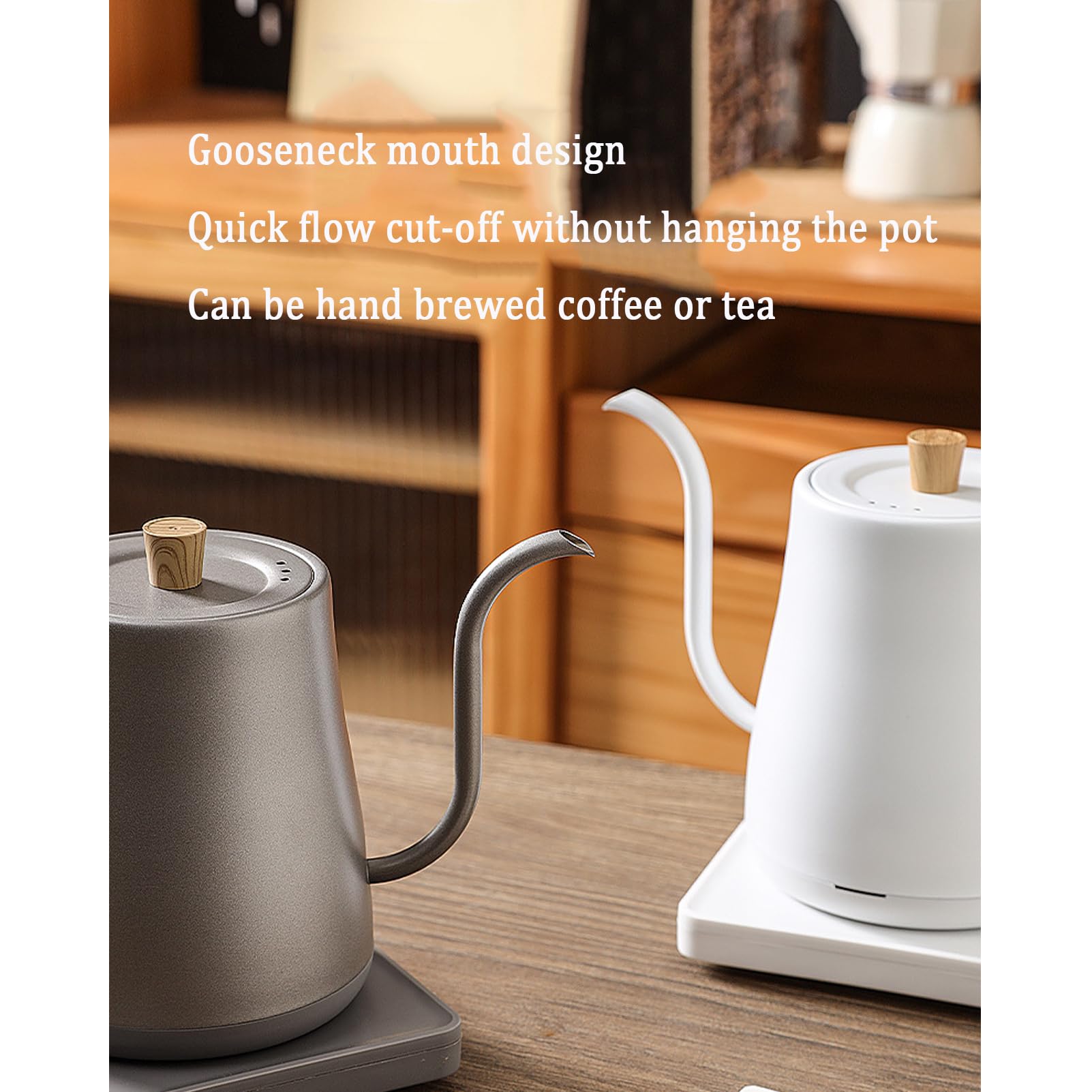 Hervidor eléctrico de 0,8 l, 1000 W, ebullición rápida, mini, portátil, de bajo consumo, con apagado automático y protección contra ebullición en seco, gris, M