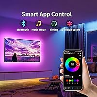 Vista 3 de KSIPZE LED Lights for TV, 16.5ft TV led Backlight for 45-75 Inch TVs RGB TV Backlight Behind Music Sync Smart APP & Button Control TV LED Strip