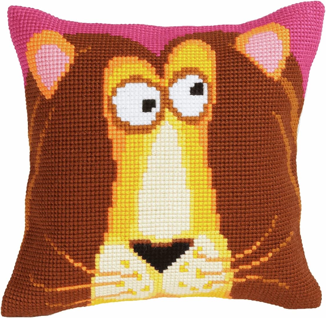 Collection d'Art Cross Stitch Cushion Kit: King Leon