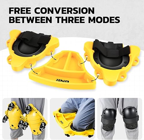 Miniatura 5 de DNA MOTORING Rodillera rodante con ruedas, cojín para rodillos con bandeja de herramientas para garaje, taller, jardín, amarillo, TOOLS-00370