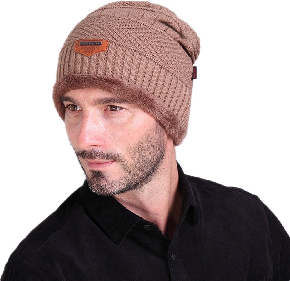 Fsz Men's Winter Warm Outdoor Sport Beanie Hats (Khaki)