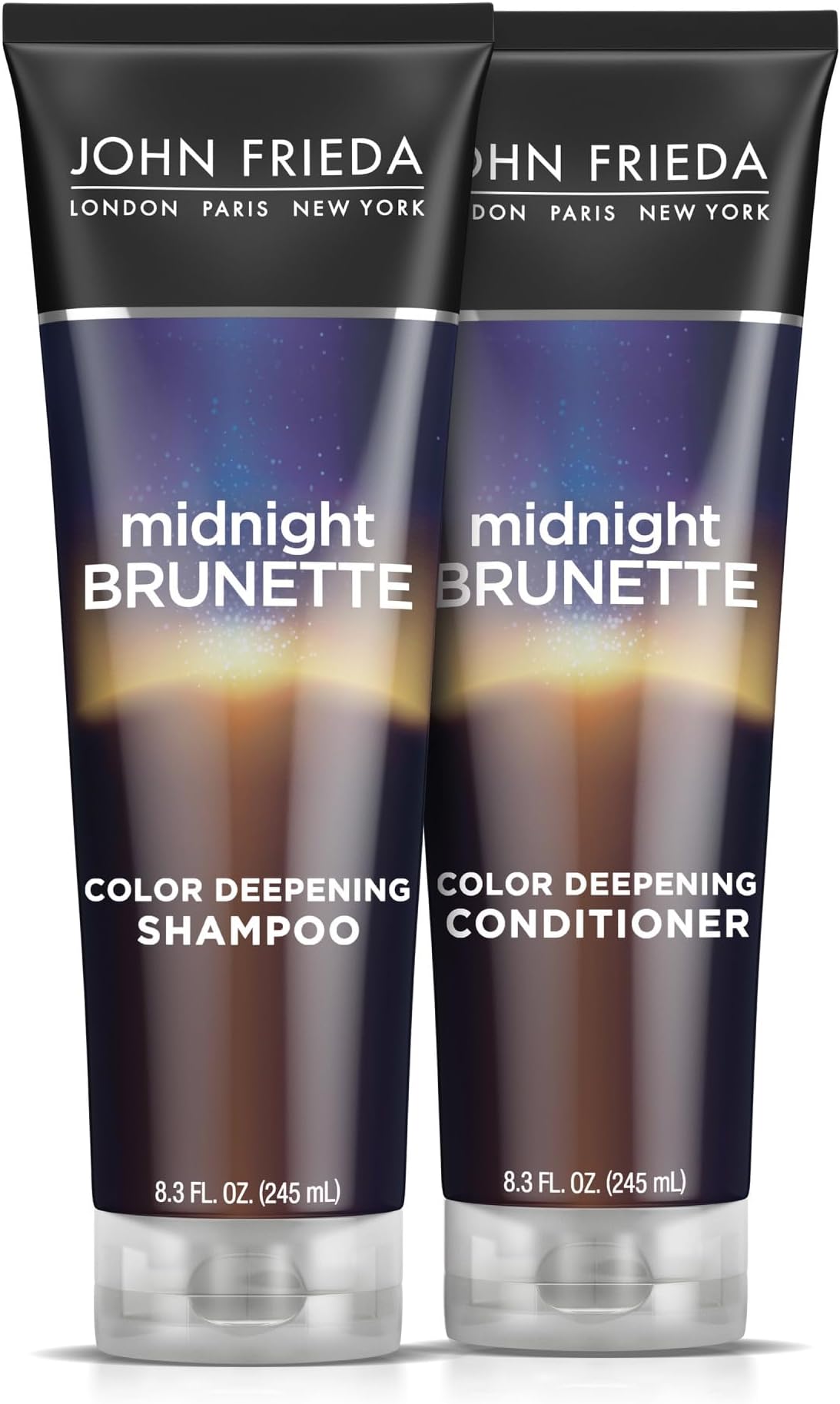 John Frieda Brilliant Brunette Visibly Deeper Bundle: Color Deepening Shampoo & Conditioner, 8.3 Ounce Each