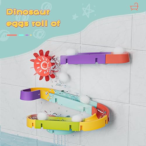 Miniatura 6 de Juguetes de baño, juguete de bañera con cabezal de ducha, pista deslizante para niños pequeños y bebés, juguete flotante sin moho, juego de pesca,