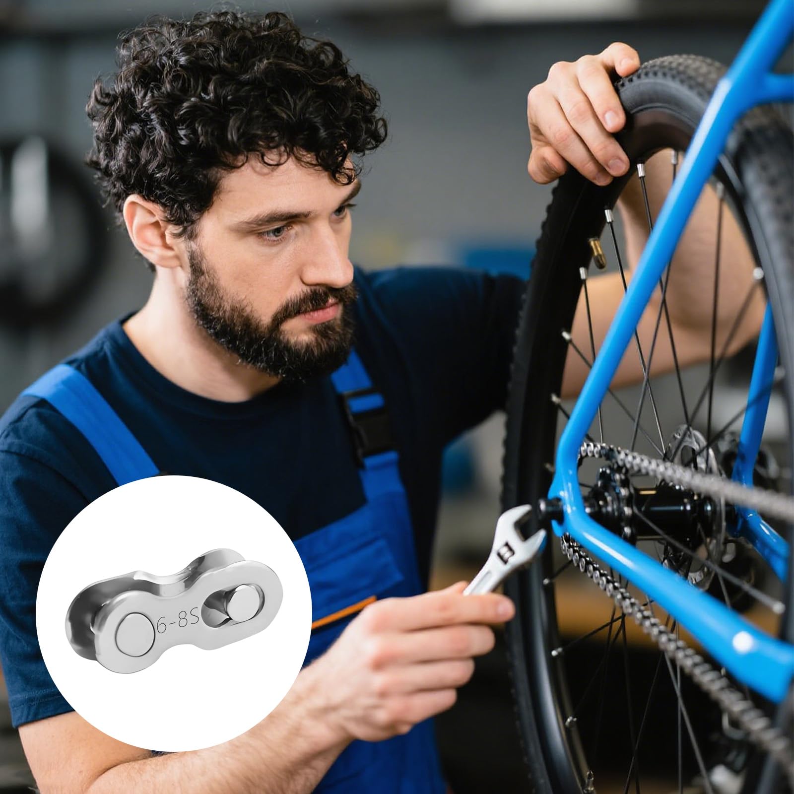 6 Maglie per Catene a 6/7/8 Velocità – Compatibilità Universale con i Sistemi per Shimano e SRAM | Acciaio Inossidabile Stabile – Montaggio Facile