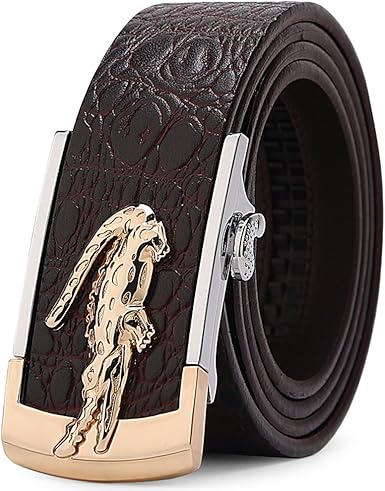 Dante Men's Real Leather Crocodile Belt (Brown) at Amazon Men's Clothing  store