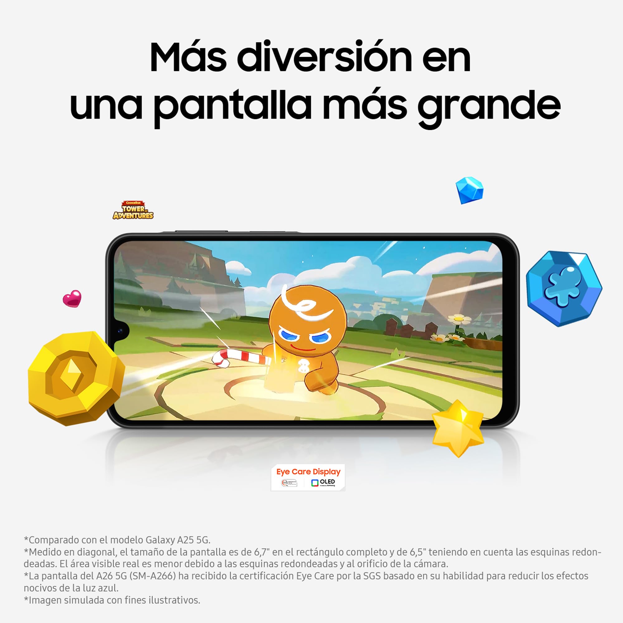 Samsung Galaxy A26 5G 256GB Teléfono Móvil, Inteligencia Alucinante, 6GB RAM, 50MP Cámara, Negro, Garantía del Fabricante 3 Años + 1 Año Extra
