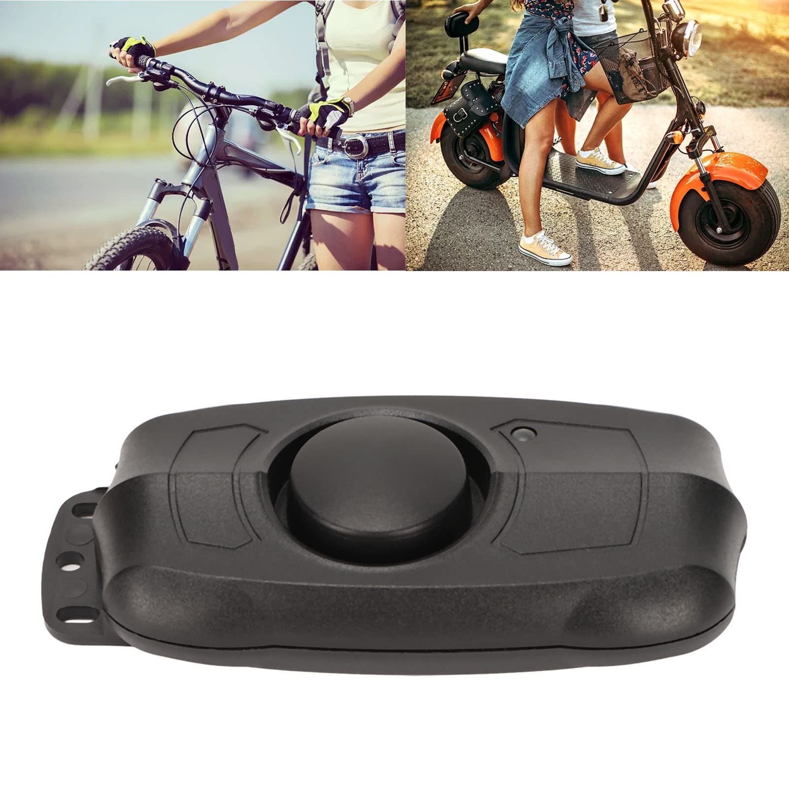 Alarm rowerowy, IP55 Wodoodporność 113dB 5 poziomów Czułość regulowana 4 tryby Alarm motocyklowy Akumulator Łatwy w instalacji Alarm bezpieczeństwa roweru z pilotem