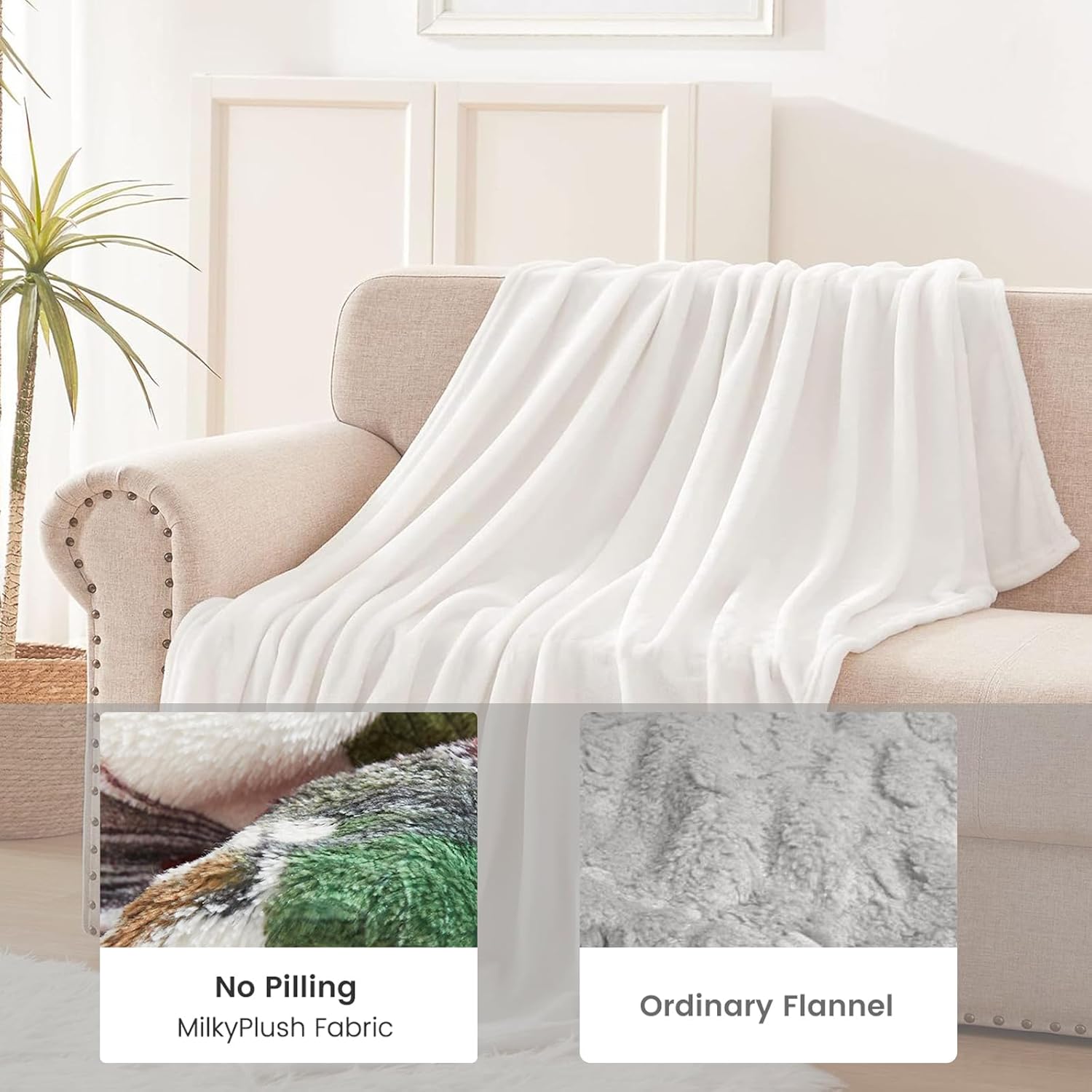 Cardinal Flannel Blanket for Women & Kids, Red Cardinal Throw Blanket for Sofa, Couch, Bed & Living Room - Soft, Warm & Cozy - 60" x 50" - Image 5