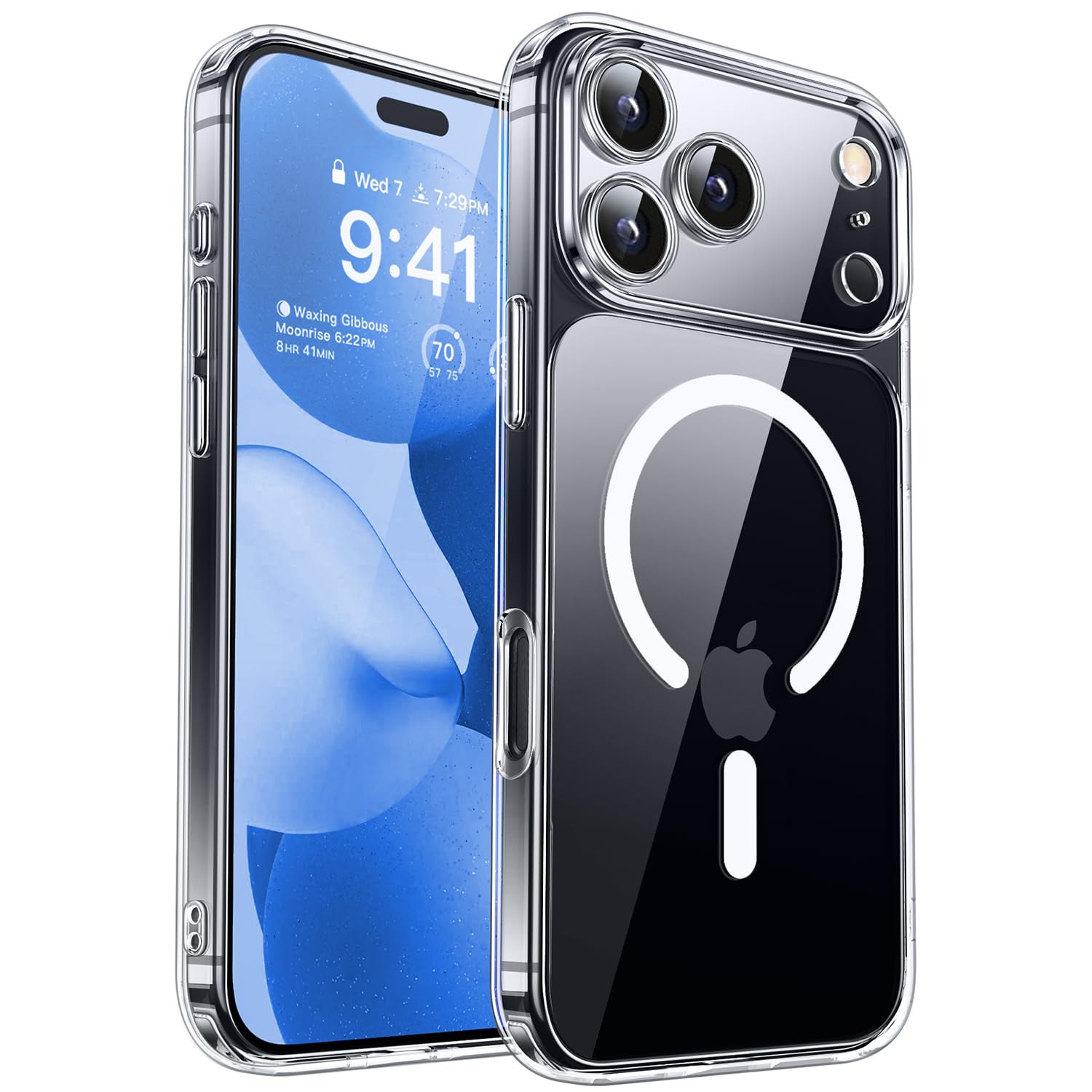 CANSHN Magnetica Cover per iPhone 17 Pro Max(6,9 Pollici), [Compatibile con MagSafe],[Protezione Completa Della Fotocamera], Custodia Protettiva Antiurto per Telefono,Trasparente