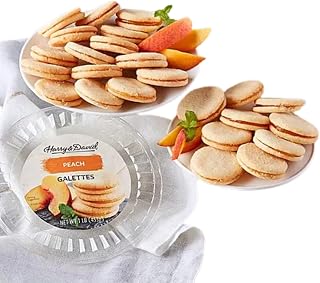 Harry & David Peach Galette Cookie Tub - 24 Gourmet Butter Cookies with Peach Filling, Ideal Gift for Parties & Holidays