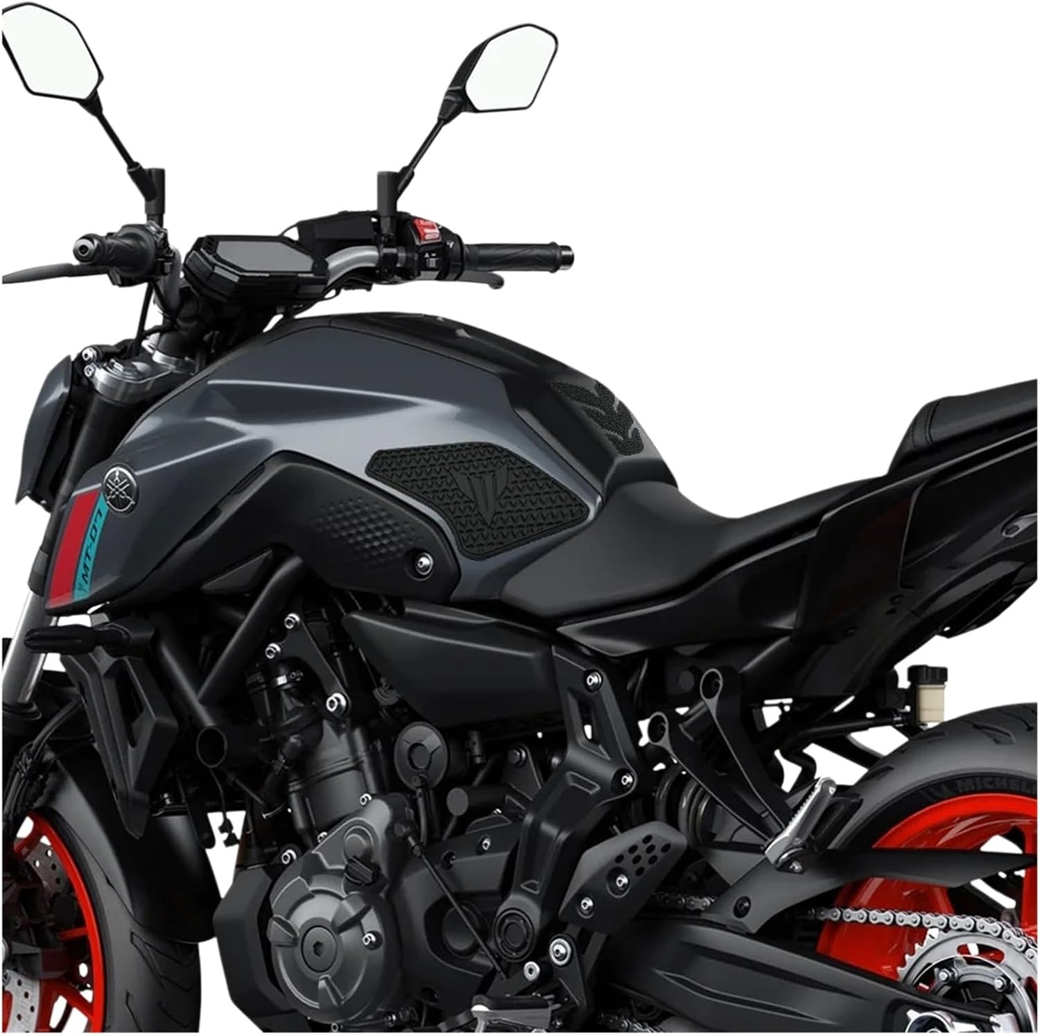 Gas Tank Protector Pad for YA&MAHA MT-07 2021 2022 2023 Motorcycle Accessories Non-Slip Side Fuel Tank Stickers Pad Rubber Protection.