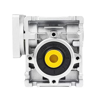 Worm Gear Gearbox,NMRV030 Worm Gear Speed Reducer Square Type for Nema23 Stepper Motor/Servo Motor,RV030 Output Bore/Hole 14mm Shaft Pitch-Row 47mm 201