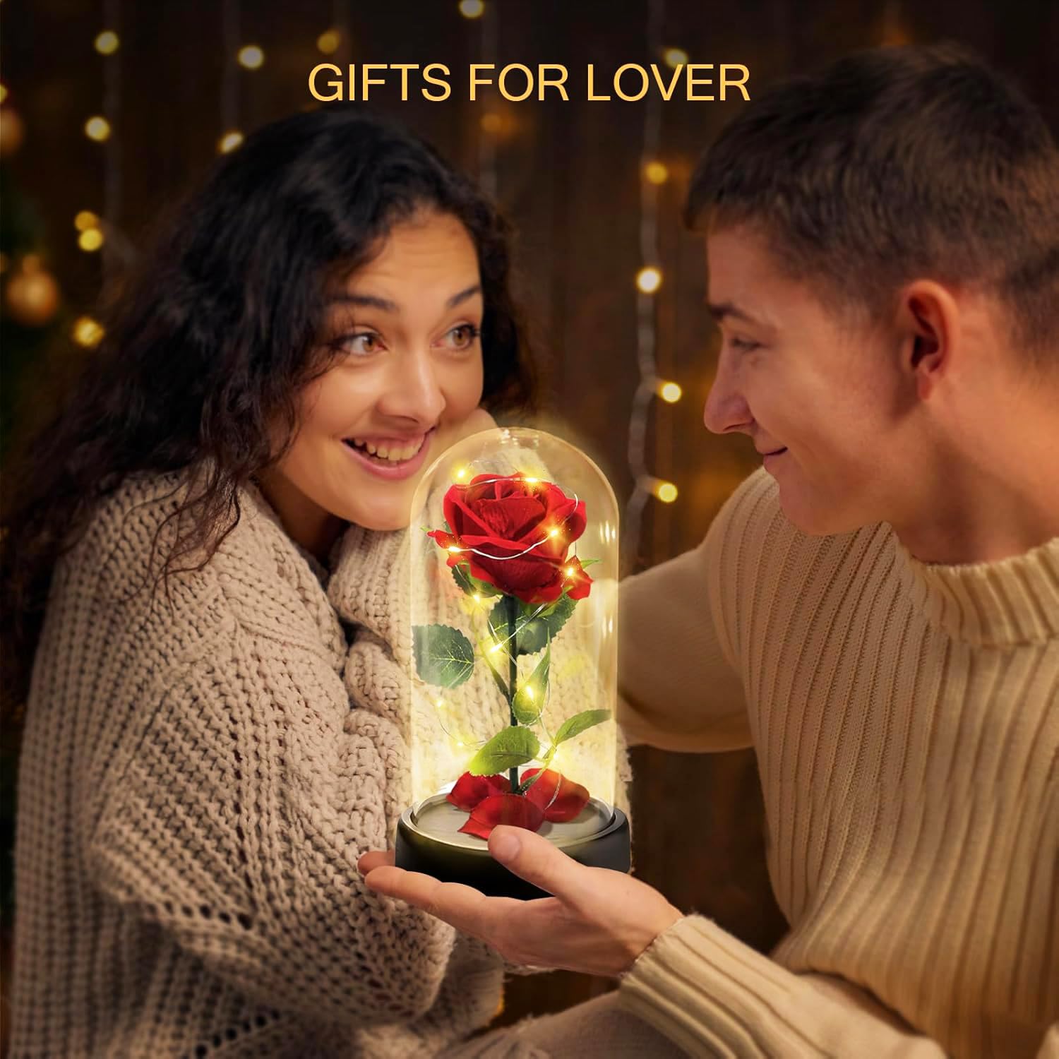 MOYKSRR Eeuwige Roos In Glas, Beauty And The Beast Rose Kit Led Verlichting Kunstbloemen Roos Als Huwelijkscadeau Romantisch Cadeau Voor Mama Oma Vrouwen Vriendin Valentijnsdag Hoofddecoratie 659147469