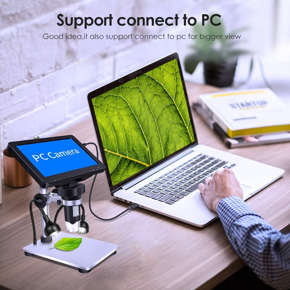 ❤ Crаzу Dеаlѕ ANNLOV 7 LCD Digital Microscope with 32GB TF Card 1200X Maginfication 1080P Coin Microscope with Wired Remote,12MP Ultra-Precise Focusing Video Camera with 8 LED Fill Lights Windows/Mac Compatible