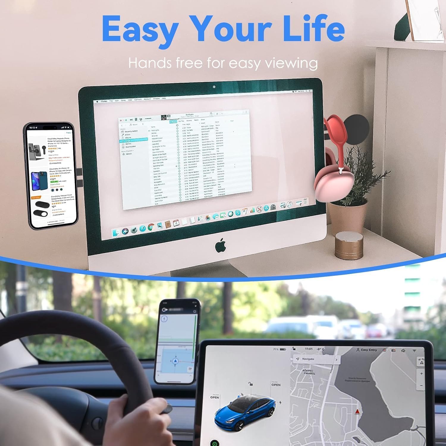 الأقوى - حامل جوال مغناطيسي للاب توب، حامل كاميرا متواصل قابل ... - view 6