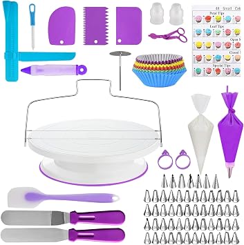 Cake Decorating Supplies Kit,Baking Kits For Adults,196 Pcs Utensilios de ReposteriA Y Pasteleria,Cake Baking Kit,Baking Essentials For Home Bakery