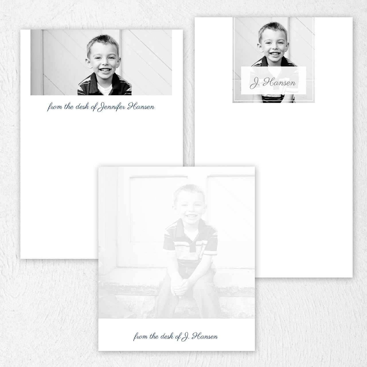 Canopy Street Personalized Photo Note Pad Set/DIY Upload Your Own Image Stationery / 50 Sheets Per Notepad / 3 Paper Pad Sizes/Made In The USA
