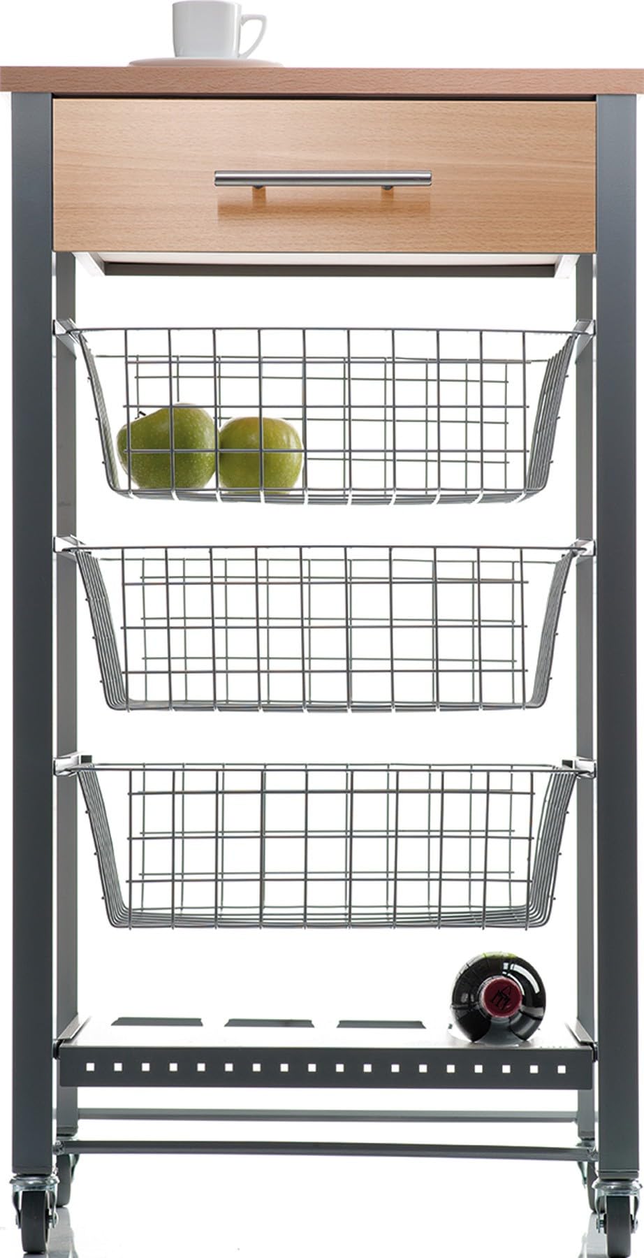 DON HIERRO - Carrito de cocina con ruedas, Carrito Verdulero DIANA-