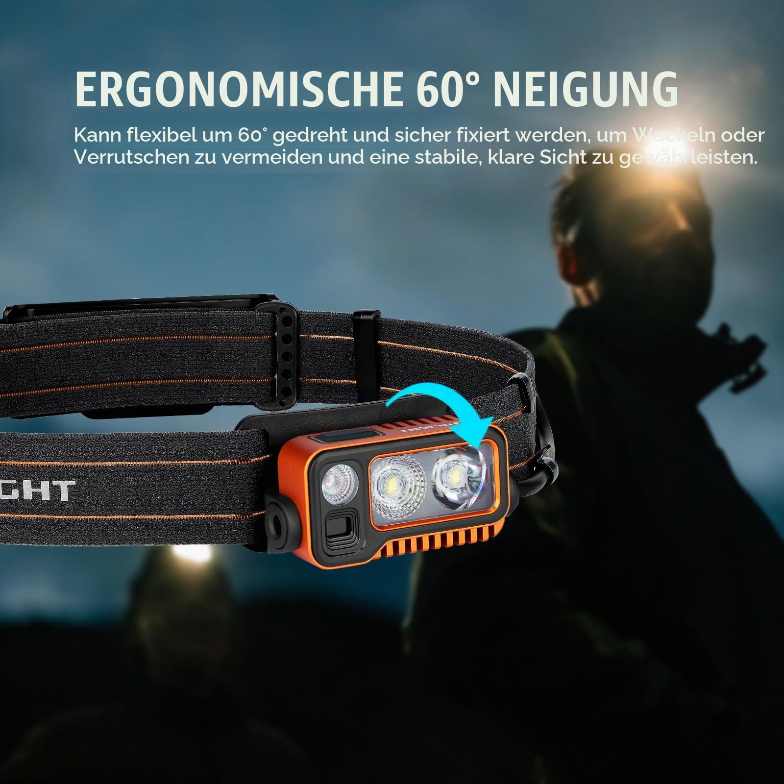 OLIGHT Array 2 Pro LED Stirnlampe Wiederaufladbar 1500 Lumen, Gestensensor