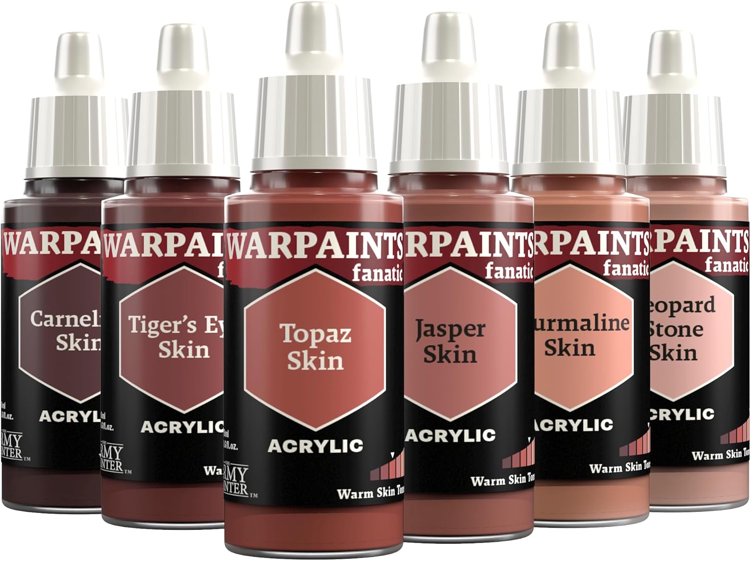 The Army Painter, Warpaints Fanatic Flexible Triad: Warm Skin Tones, 6 x 18 ml acrylic paints - Miniature quality hobby paint for Dungeons and Dragons (DnD) & Warhammer Miniatures