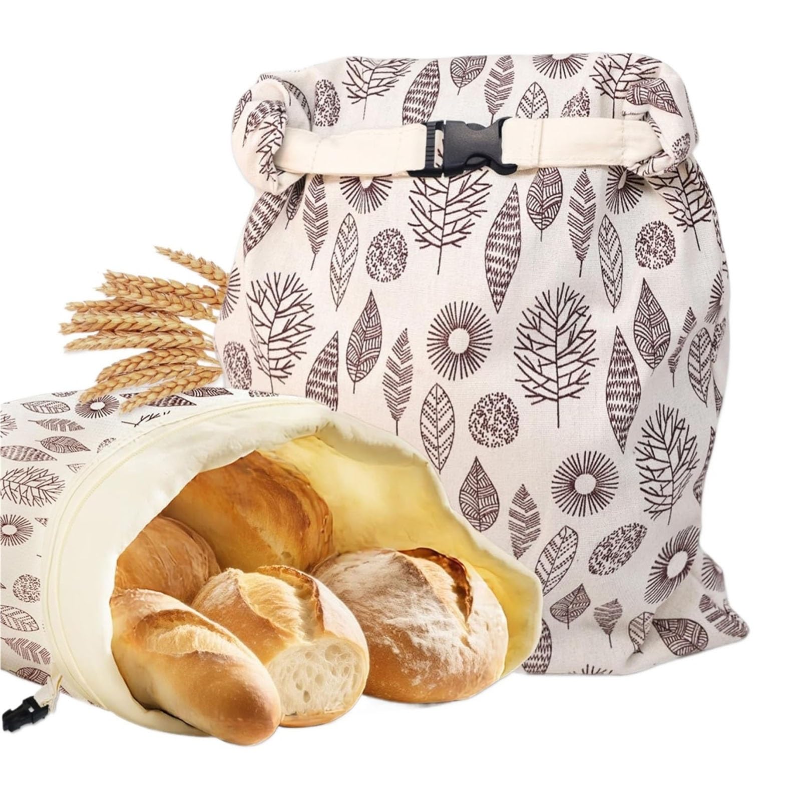 Bolsa de pan de cera de abeja lino reutilizable hermético a prueba de polvo para repostería